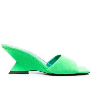 The Attico Cheope Mule NWB Size 37.5 size 39.5 Suede Green